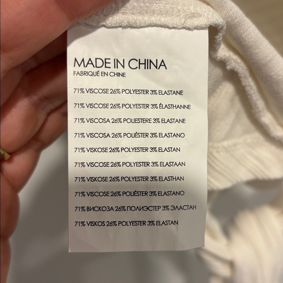 Club Monaco Cream Short Sleeve Wrap Top - Picture 5 of 6